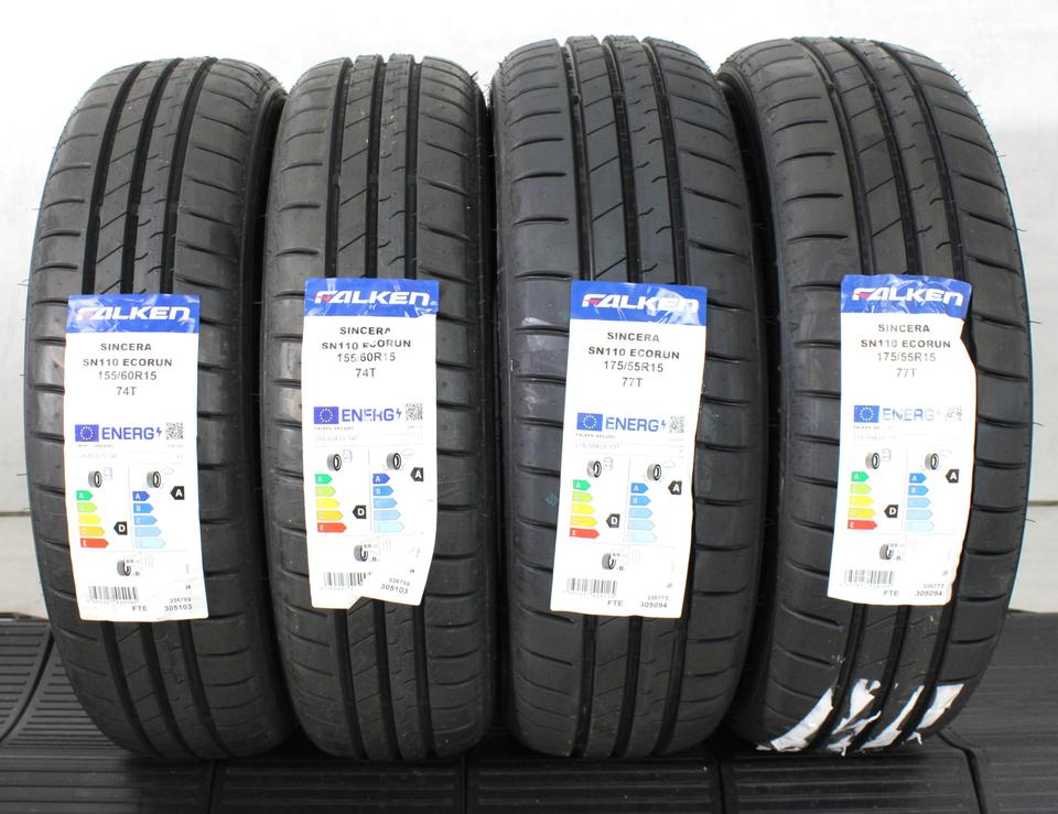 2x 155/60R15 74T 2x 175/55R15 77T FALKEN SOMMERREIFEN #202W