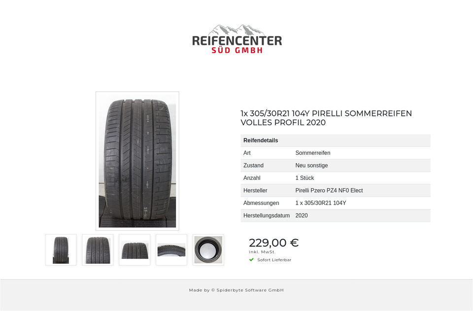 1x 305/30R21 104Y PIRELLI SOMMERREIFEN VOLLES PROFIL 2020 #260J – Bild 6