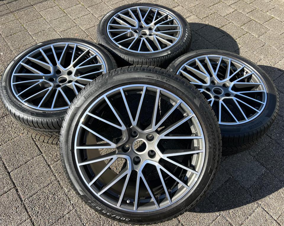 4 ORIGINAL 21" ALU WINTERRÄDER PORSCHE CAYENNE 9YA PIRELLI #22XY