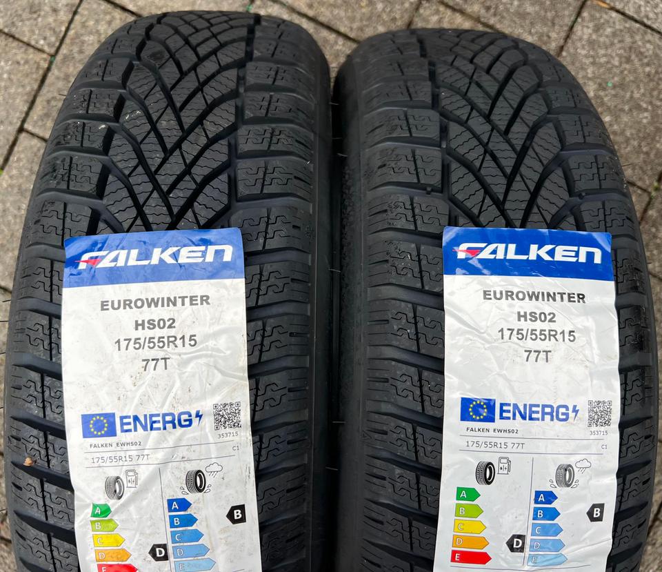 2x 175/55R15 77T FALKEN EUROWINTER HS02 WINTERREIFEN 2022 #1ZHT