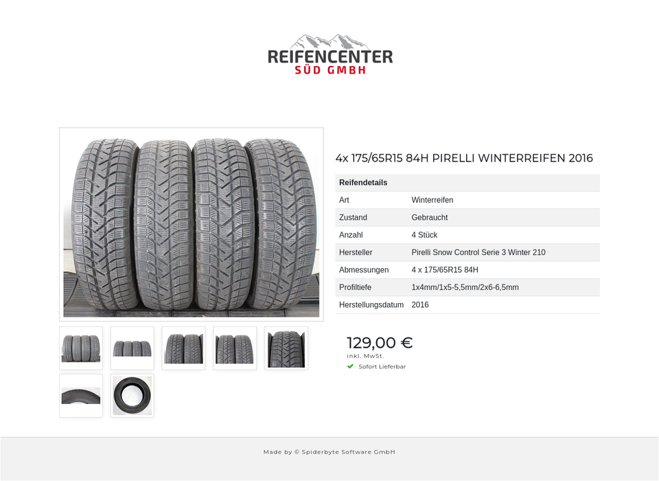 4x 175/65R15 84H PIRELLI WINTERREIFEN 2016 #26KN – Bild 8