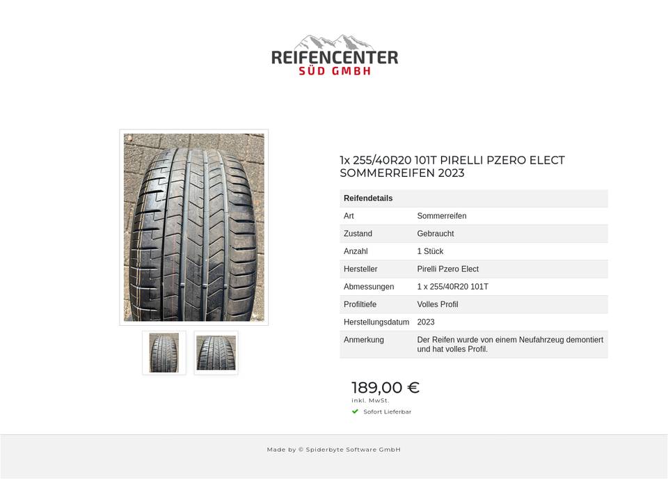 1x 255/40R20 101T PIRELLI PZERO ELECT SOMMERREIFEN 2023 #1U2O – Bild 3