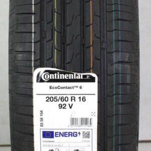 1x 205/60R16 92V CONTINENTAL ECO CONTACT 6 SOMMERREIFEN NEU #1VSU