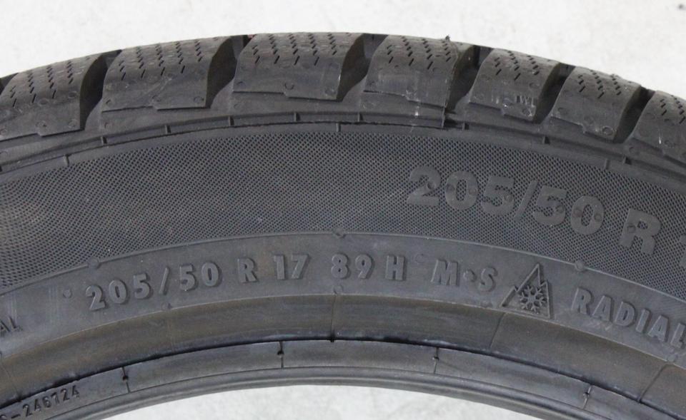 2x 205/50R17 89H CONTINENTAL WINTERREIFEN RUNFLAT NEU #26DT – Bild 5