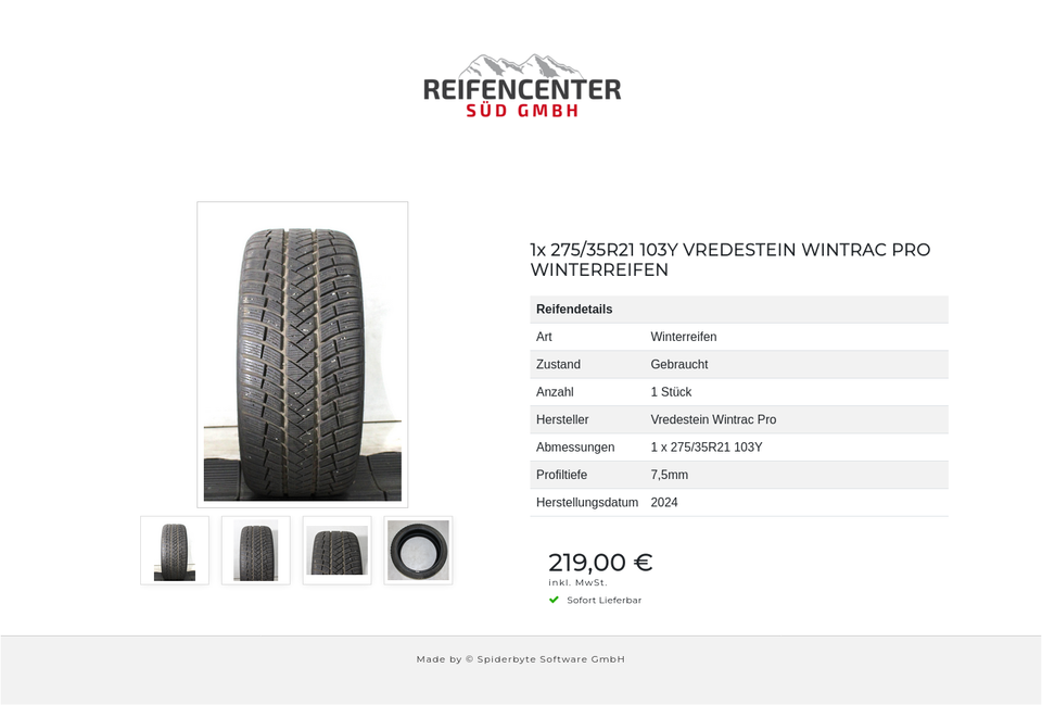1x 275/35R21 103Y VREDESTEIN WINTRAC PRO WINTERREIFEN #25HK – Bild 5