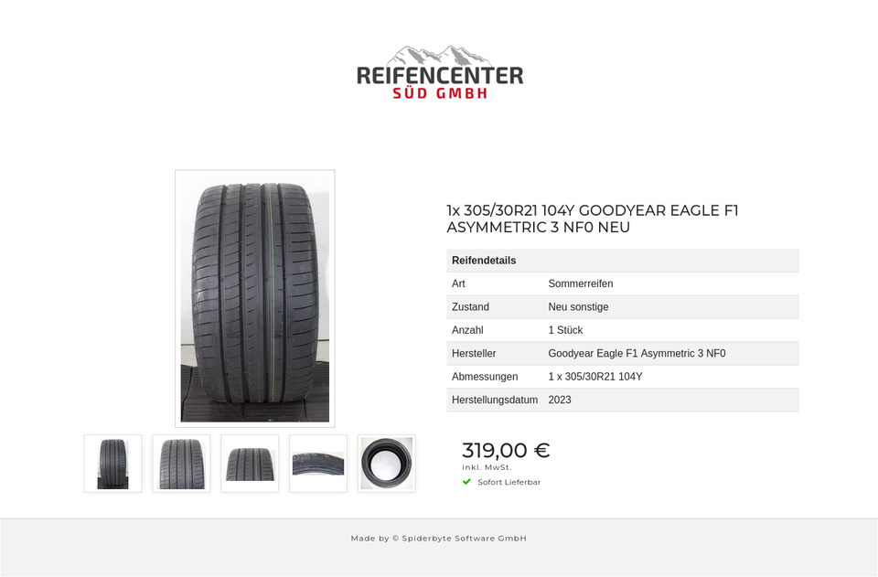 1x 305/30R21 104Y GOODYEAR EAGLE F1 ASYMMETRIC 3 NF0 NEU #267G – Bild 6