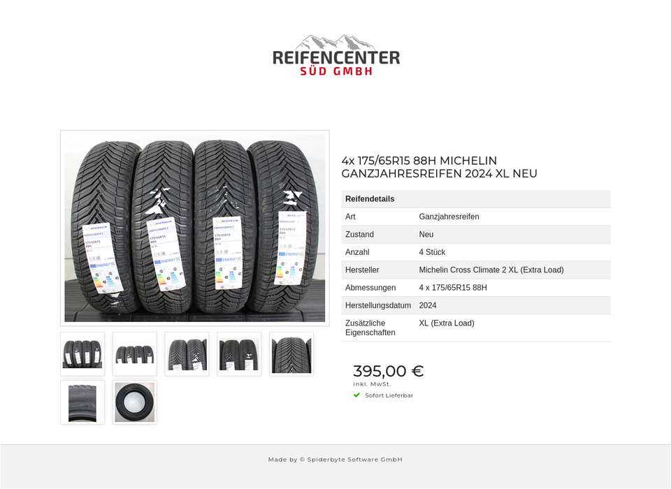 4x 175/65R15 88H MICHELIN GANZJAHRESREIFEN 2024 XL NEU #1TMY – Bild 8