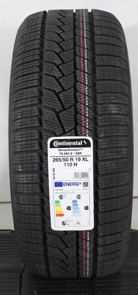 1x 265/50R19 110H CONTINENTAL WINTER CONTACT TS860S RUNFLAT #1VRG