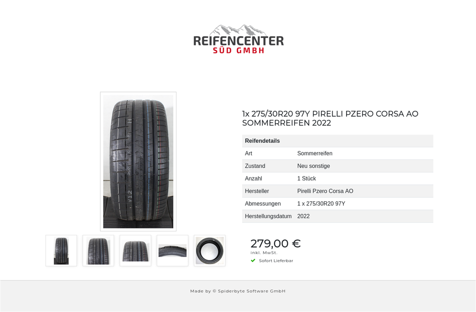 1x 275/30R20 97Y PIRELLI PZERO CORSA AO SOMMERREIFEN 2022 #23TO – Bild 6