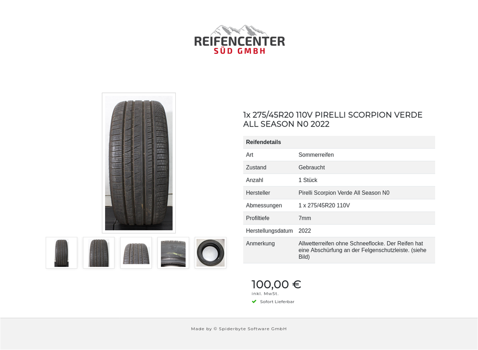 1x 275/45R20 110V PIRELLI SCORPION VERDE ALL SEASON N0 2022 #1XXC – Bild 6