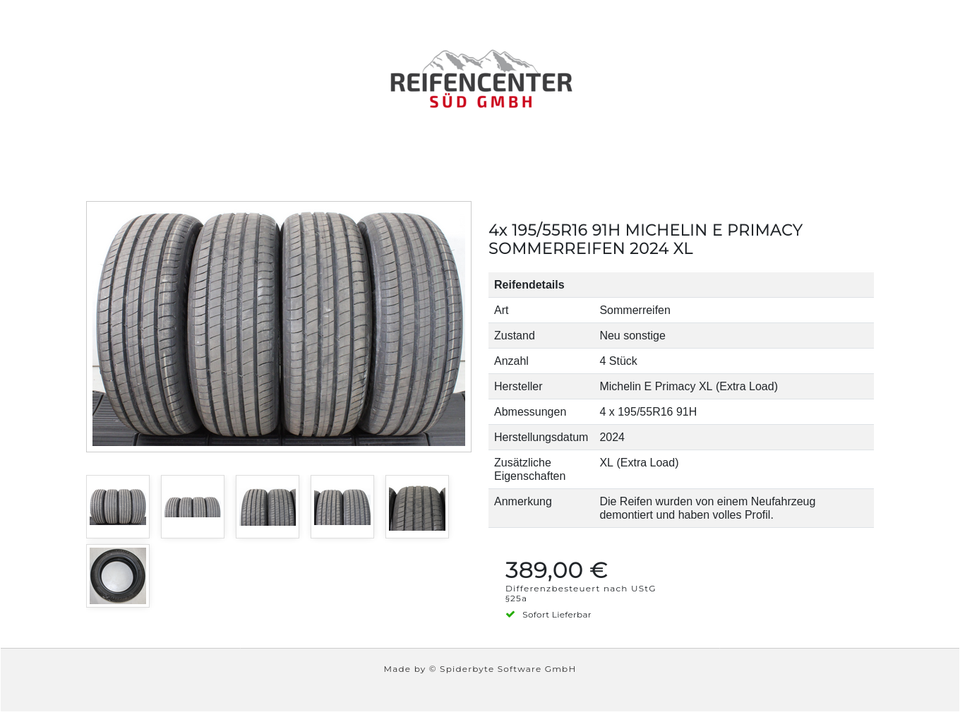 4x 195/55R16 91H MICHELIN E PRIMACY SOMMERREIFEN 2024 XL #1ZZE – Bild 7