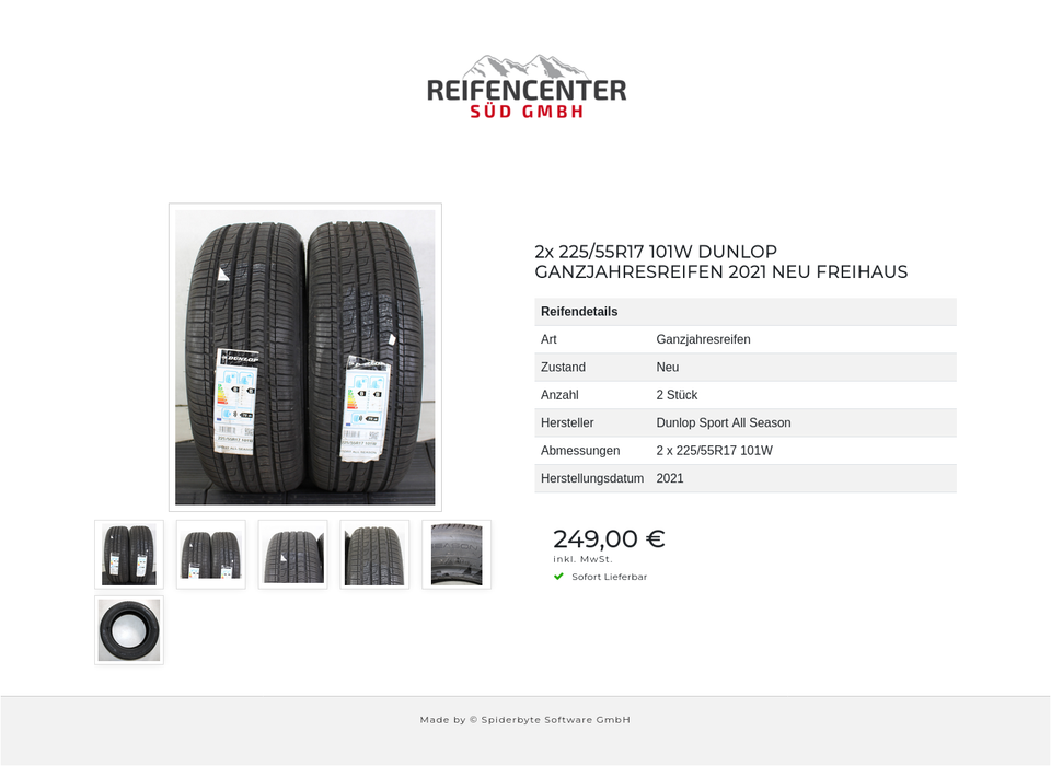 2x 225/55R17 101W DUNLOP GANZJAHRESREIFEN 2021 NEU FREIHAUS #1TNE – Bild 7