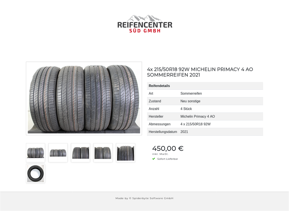 4x 215/50R18 92W MICHELIN PRIMACY 4 AO SOMMERREIFEN 2021 #1TKN – Bild 7