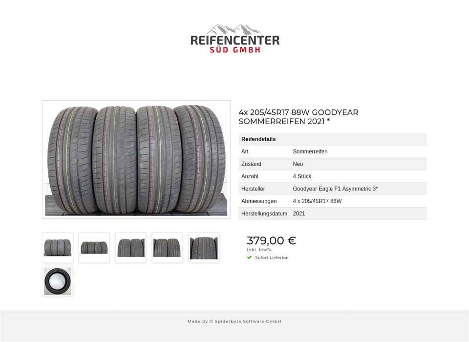 4x 205/45R17 88W GOODYEAR SOMMERREIFEN 2021 * #1K2A – Bild 7