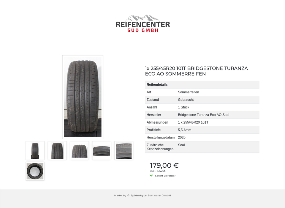 1x 255/45R20 101T BRIDGESTONE TURANZA ECO AO SOMMERREIFEN #25NX – Bild 7
