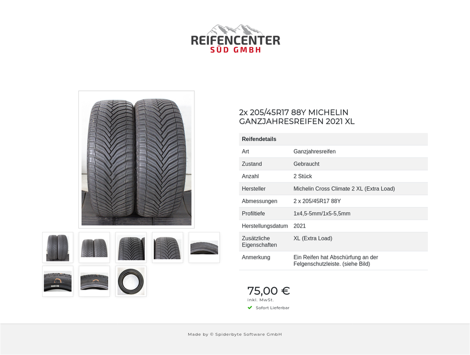 2x 205/45R17 88Y MICHELIN GANZJAHRESREIFEN 2021 XL #26IY – Bild 9