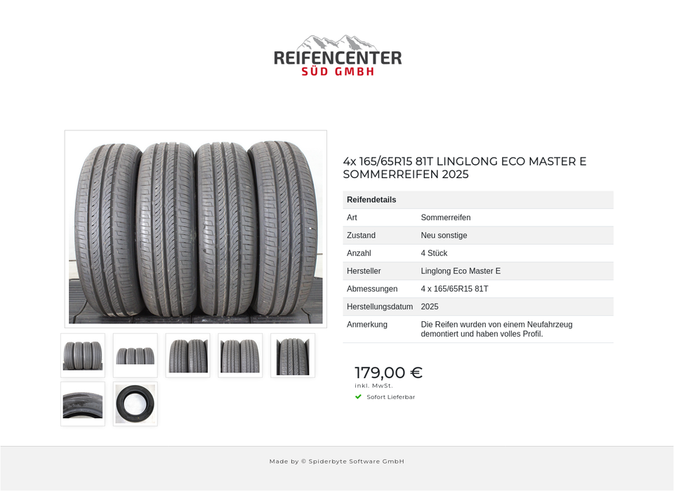 4x 165/65R15 81T LINGLONG ECO MASTER E SOMMERREIFEN 2025 #245U – Bild 8
