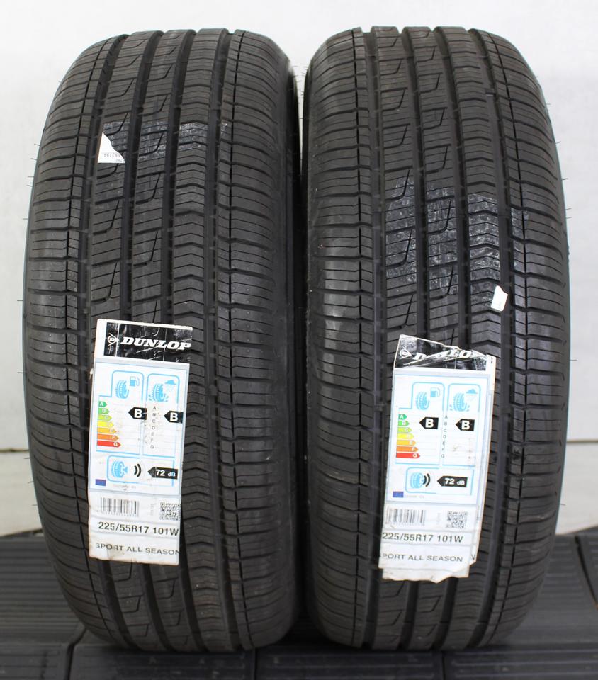 2x 225/55R17 101W DUNLOP GANZJAHRESREIFEN 2021 NEU FREIHAUS #1TNE