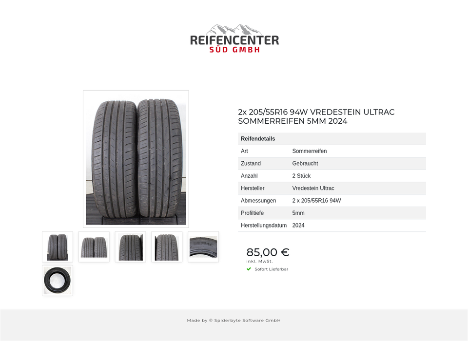 2x 205/55R16 94W VREDESTEIN ULTRAC SOMMERREIFEN 5MM 2024 #26LM – Bild 7