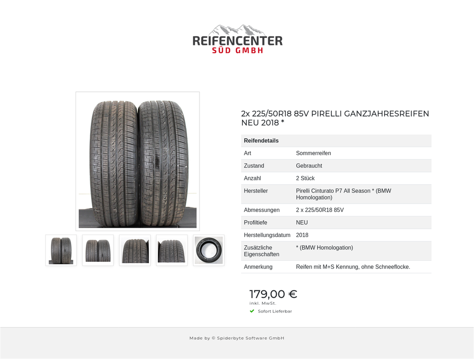 2x 225/50R18 85V PIRELLI GANZJAHRESREIFEN NEU 2018 * #1AHM – Bild 6