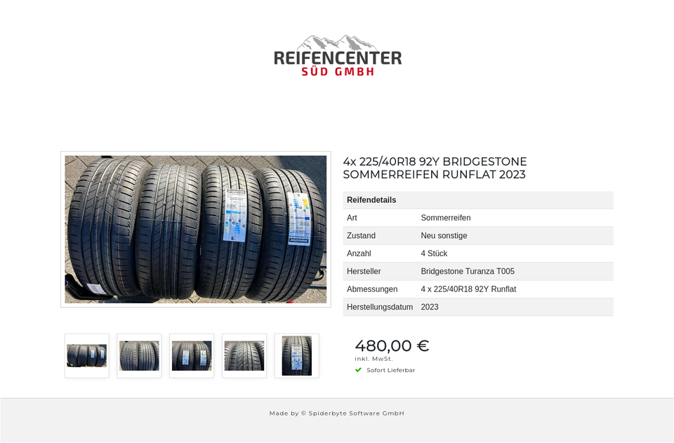 4x 225/40R18 92Y BRIDGESTONE SOMMERREIFEN RUNFLAT 2023 #238O – Bild 6