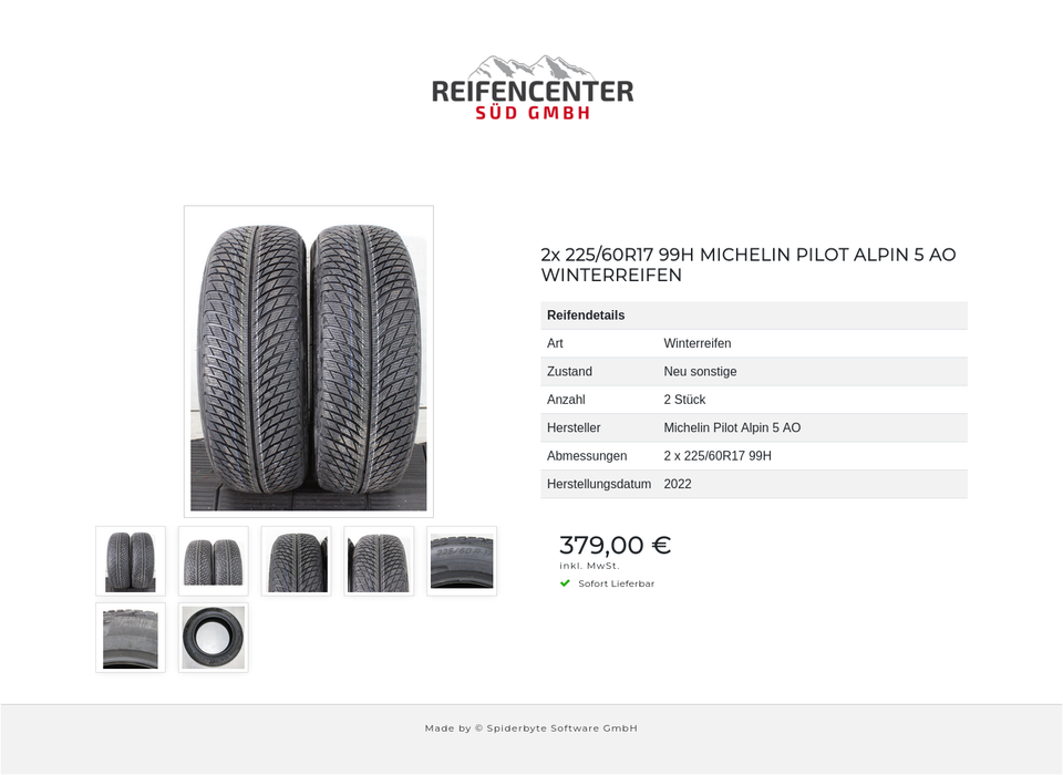 2x 225/60R17 99H MICHELIN PILOT ALPIN 5 AO WINTERREIFEN #23YU – Bild 8