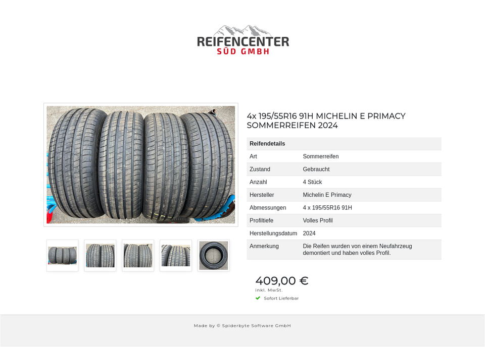 4x 195/55R16 91H MICHELIN E PRIMACY SOMMERREIFEN 2024 #1WKY – Bild 6