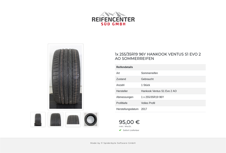 1x 255/35R19 96Y HANKOOK VENTUS S1 EVO 2 AO SOMMERREIFEN #1T3R – Bild 5