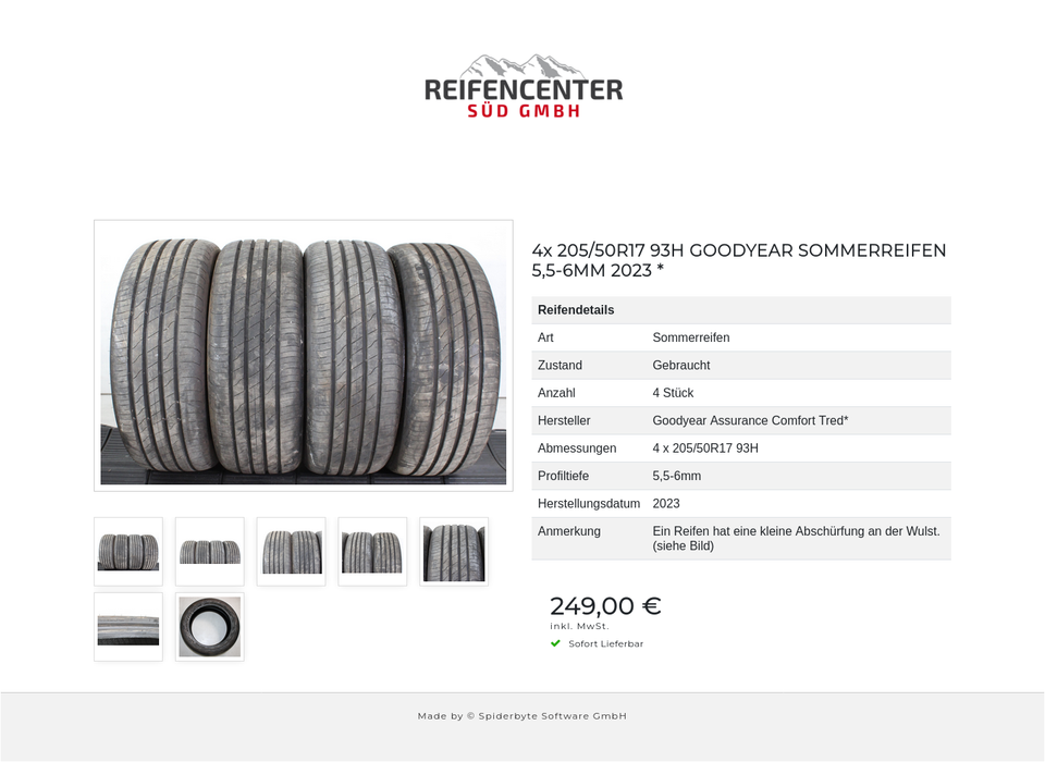 4x 205/50R17 93H GOODYEAR SOMMERREIFEN 5,5-6MM 2023 * #1WSH – Bild 8