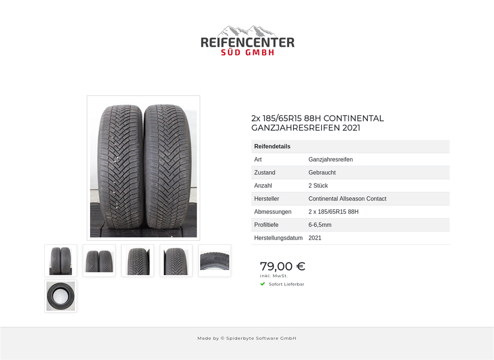 2x 185/65R15 88H CONTINENTAL GANZJAHRESREIFEN 2021 #26OF – Bild 7