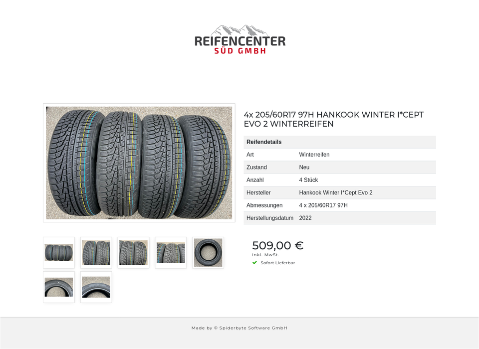 4x 205/60R17 97H HANKOOK WINTER I*CEPT EVO 2 WINTERREIFEN #1OVA – Bild 8