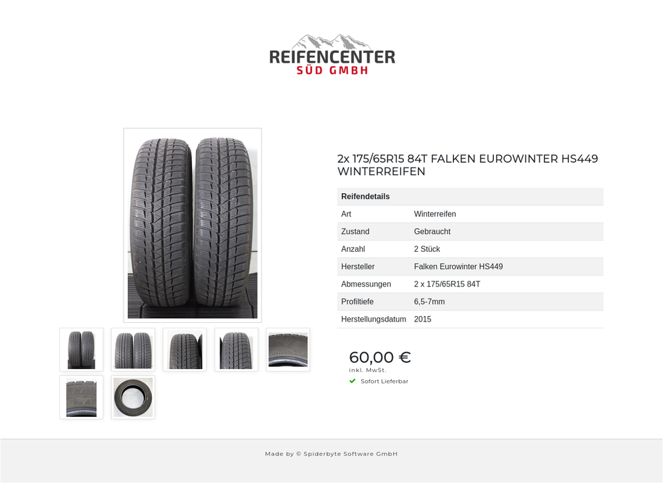 2x 175/65R15 84T FALKEN EUROWINTER HS449 WINTERREIFEN #230X – Bild 8