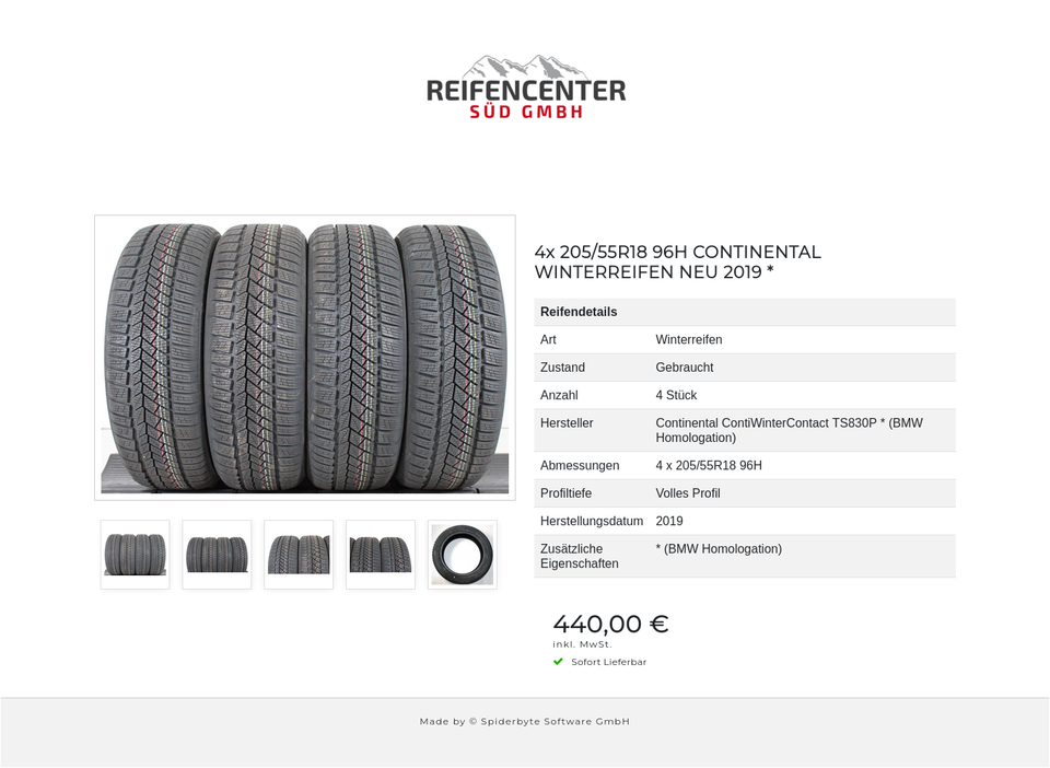 4x 205/55R18 96H CONTINENTAL WINTERREIFEN NEU 2019 * #19KT – Bild 6