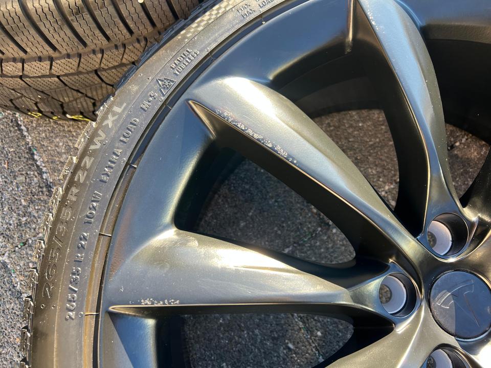 4 ORIGINAL 22" ALU WINTERRÄDER TESLA MODEL X 5YJX FREIHAUS #239I – Bild 7