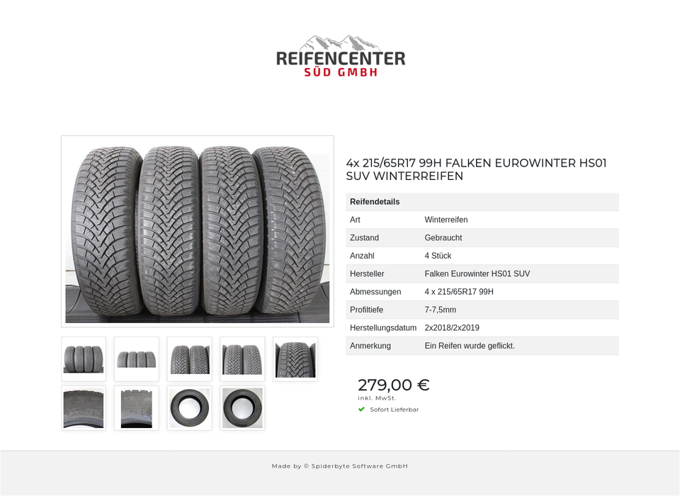 4x 215/65R17 99H FALKEN EUROWINTER HS01 SUV WINTERREIFEN #23LF – Bild 10