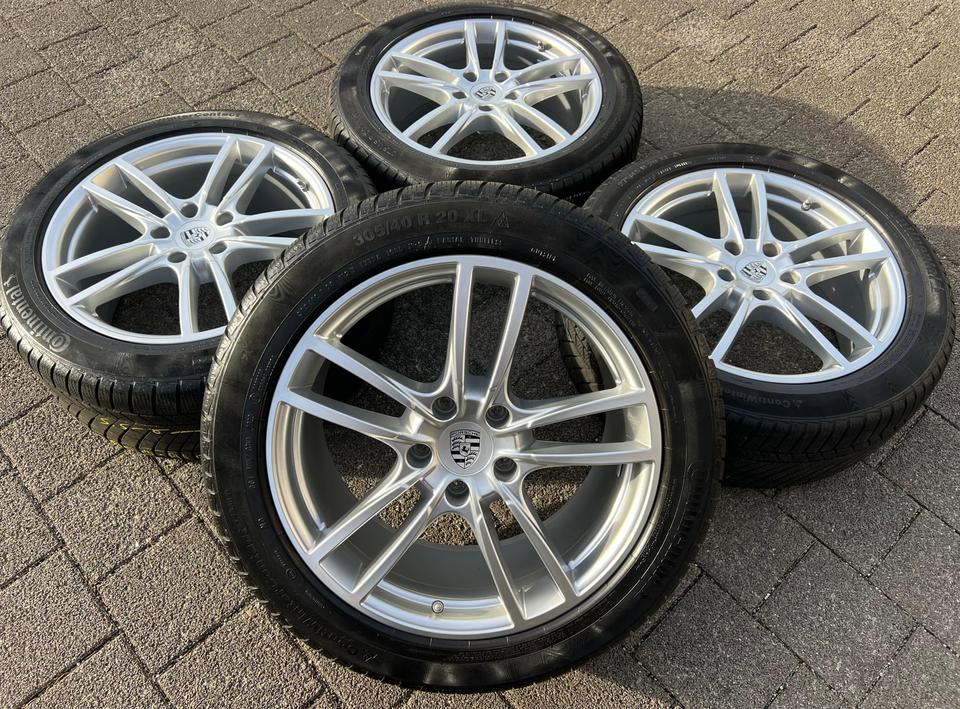 4 ORIGINAL 20" ALU WINTERRÄDER PORSCHE CAYENNE 9YA CONTI #22ZC