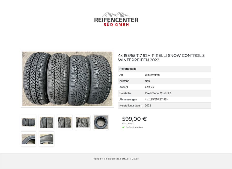 4x 195/55R17 92H PIRELLI SNOW CONTROL 3 WINTERREIFEN 2022 #1O7T – Bild 8