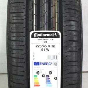 1x 225/45R18 91W CONTINENTAL ECO CONTACT 6 SOMMERREIFEN NEU #1VWA