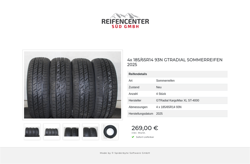 4x 185/65R14 93N GTRADIAL SOMMERREIFEN 2025 #25DT – Bild 6