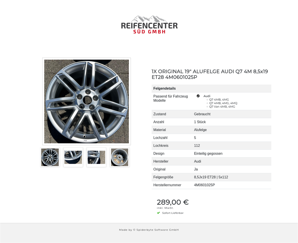 1X ORIGINAL 19" ALUFELGE AUDI Q7 4M 8,5x19 ET28 4M0601025P #1WHY – Bild 5