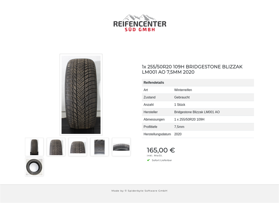 1x 255/50R20 109H BRIDGESTONE BLIZZAK LM001 AO 7,5MM 2020 #212U – Bild 7