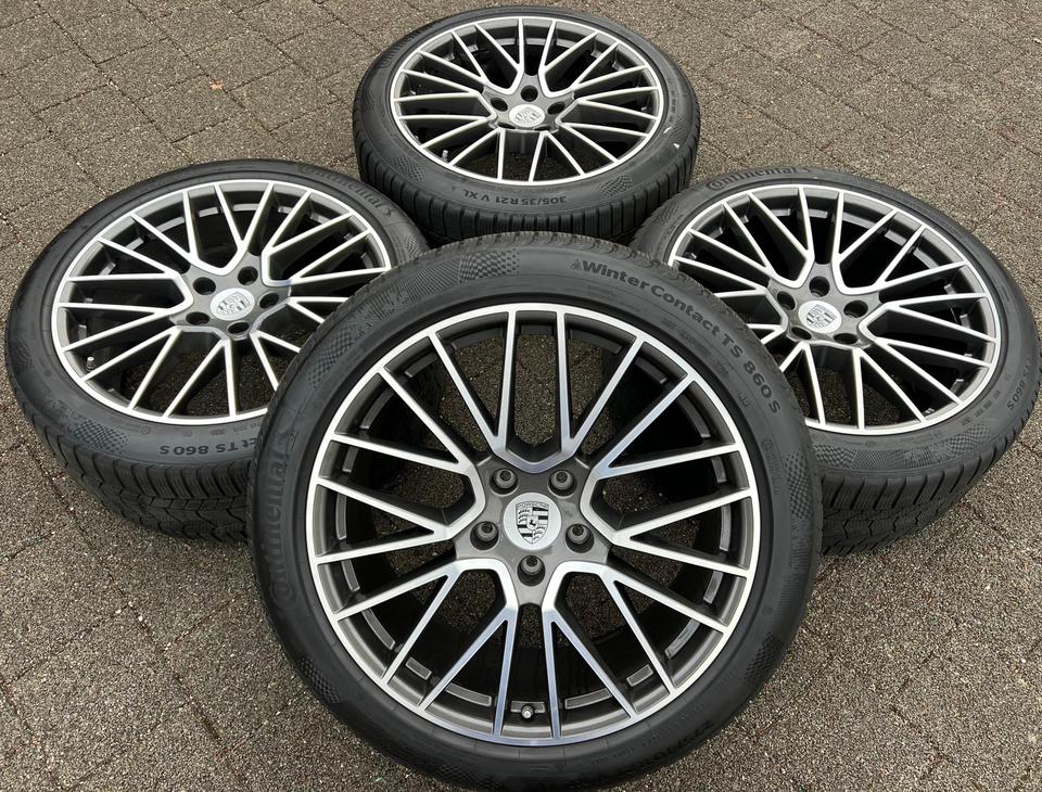 4 ORIGINAL 21" ALU WINTERRÄDER PORSCHE CAYENNE 9YA CONTI #24BR