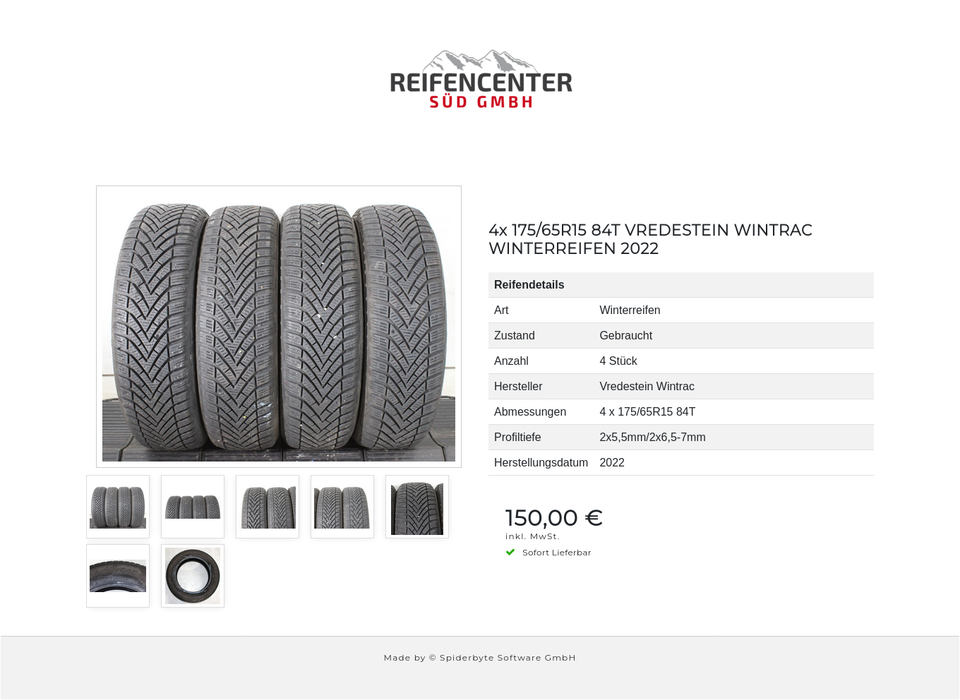 4x 175/65R15 84T VREDESTEIN WINTRAC WINTERREIFEN 2022 #248M – Bild 8