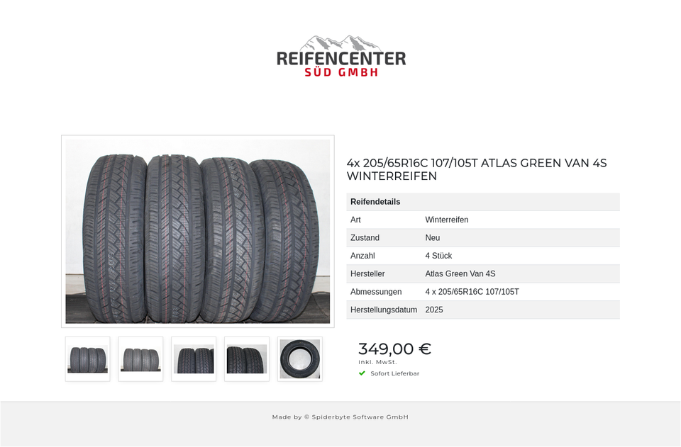 4x 205/65R16C 107/105T ATLAS GREEN VAN 4S WINTERREIFEN #25DR – Bild 6