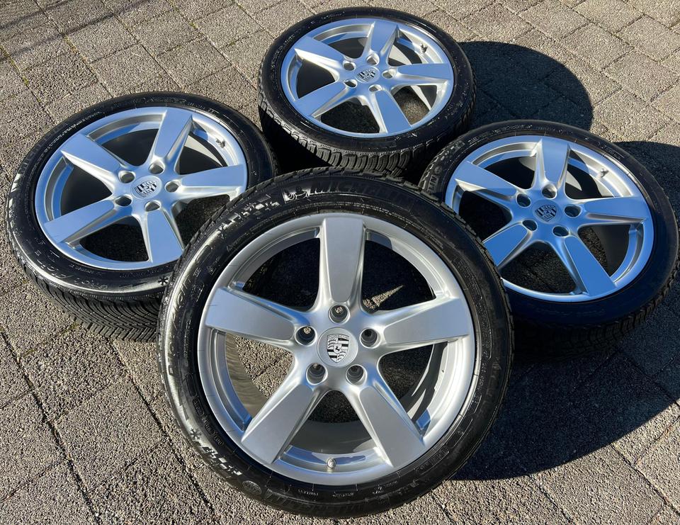 4 ORIGINAL 19" ALU WINTERRÄDER PORSCHE CAYMAN BOXSTER 982 #23ED