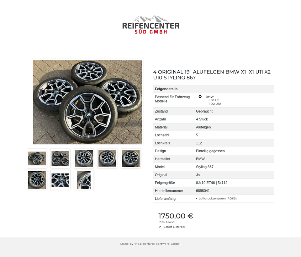 4 ORIGINAL 19" ALUFELGEN BMW X1 iX1 U11 X2 U10 STYLING 867 #236J – Bild 9