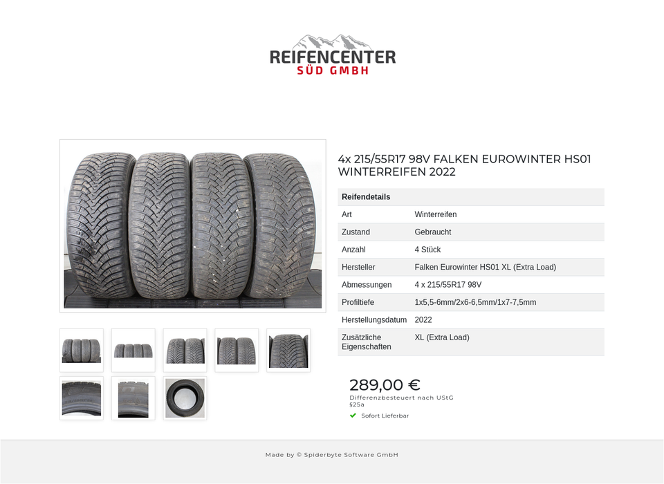 4x 215/55R17 98V FALKEN EUROWINTER HS01 WINTERREIFEN 2022 #24FK – Bild 9