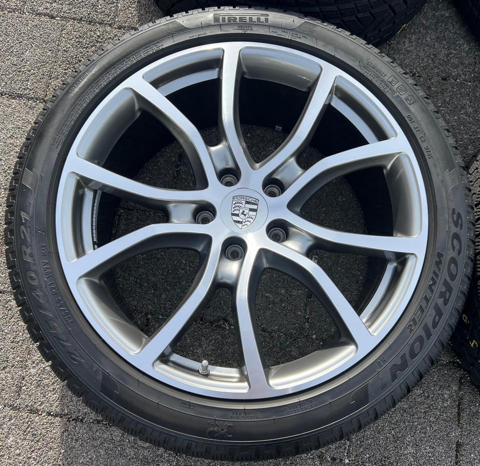 4 ORIGINAL 21" ALU WINTERRÄDER PORSCHE CAYENNE 9YA PIRELLI #23OH – Bild 3