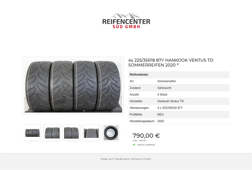 4x 225/35R18 87Y HANKOOK VENTUS TD SOMMERREIFEN 2020 * #1K5Y – Bild 6