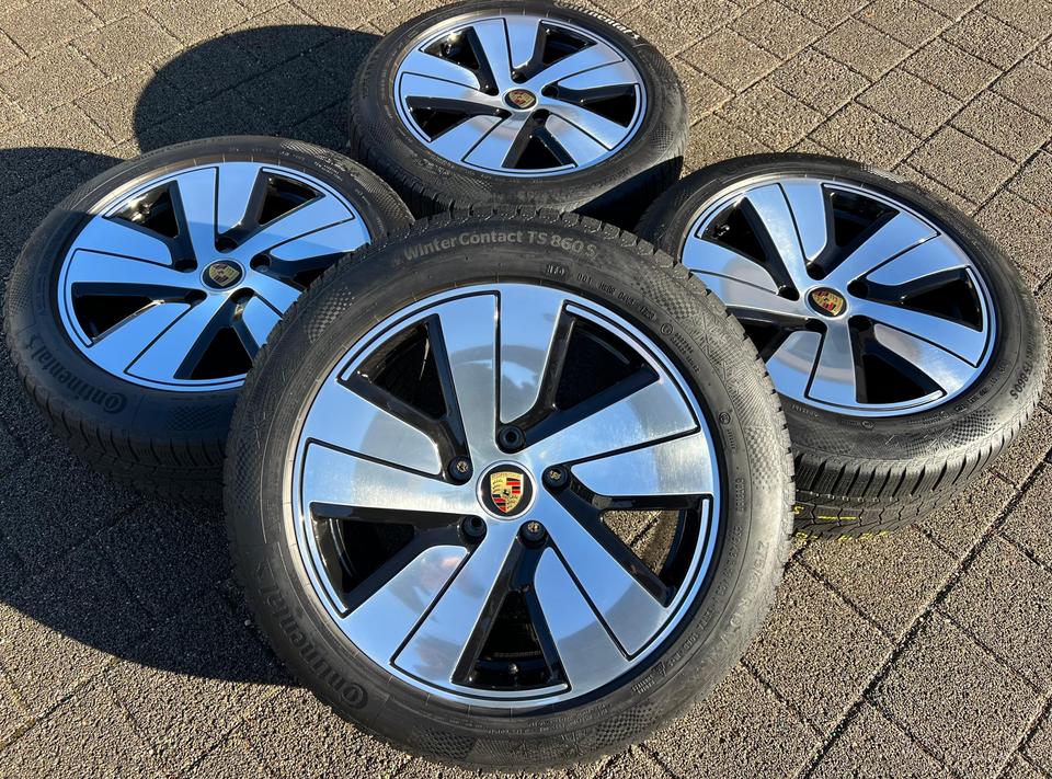 4 ORIGINAL 19" ALU WINTERRÄDER PORSCHE TAYCAN AERO CONTINEN #23GG